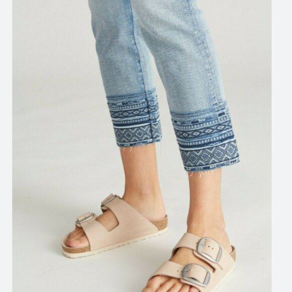 Driftwood Colette Diamond Embroidered Crop Jeans 29 - Picture 9 of 10